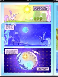 Size: 720x960 | Tagged: safe, idw, princess celestia, princess luna, alicorn, pony, friendship is magic, spoiler:comic, idw advertisement, official, preview, the magic begins