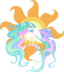 Size: 1600x1865 | Tagged: safe, artist:falleninthedark, princess celestia, alicorn, pony, long mane, long tail, solo