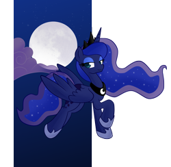 Size: 3081x3007 | Tagged: safe, artist:hidden-cat, princess luna, alicorn, pony, female, horn, mare, moon, solo