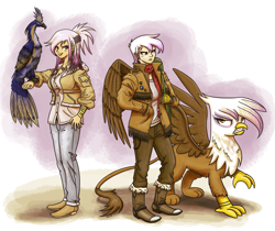 Size: 1280x1073 | Tagged: safe, artist:king-kakapo, derpibooru import, gilda, bird, griffon, human, ask-radical-gilda, human ponidox, humanized, light skin, radical-gilda, winged humanization