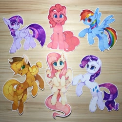 Size: 960x960 | Tagged: safe, artist:lispp, applejack, fluttershy, pinkie pie, rainbow dash, rarity, twilight sparkle, twilight sparkle (alicorn), alicorn, earth pony, pegasus, pony, unicorn, mane six