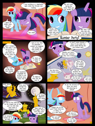 Size: 774x1032 | Tagged: safe, artist:gatesmccloud, princess celestia, princess luna, rainbow dash, twilight sparkle, oc, alicorn, pegasus, pony, alicorn oc, comic, the rightful heir