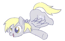 Size: 600x375 | Tagged: safe, artist:yosixi, derpy hooves, pegasus, pony, female, mare, simple background, solo, solo female, white background