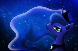 Size: 3100x2050 | Tagged: safe, artist:princesssilverglow, princess luna, alicorn, pony, best pony, ethereal mane, night, night sky, sky, solo