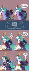 Size: 1304x3155 | Tagged: safe, artist:herny, princess celestia, princess luna, alicorn, pony, ask, comic, luna-afterdark, magic, pills, telekinesis, tumblr