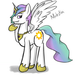 Size: 1280x1280 | Tagged: safe, artist:fuzebox, prince solaris, princess celestia, alicorn, pony, rule 63, solo