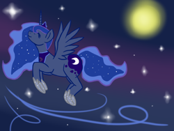 Size: 1024x768 | Tagged: safe, artist:i--redeemer--i, princess luna, alicorn, pony, female, horn, mare, simple background, solo