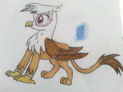 Size: 3264x2448 | Tagged: safe, artist:werewolfsnot, derpibooru import, gilda, griffon, solo, traditional art