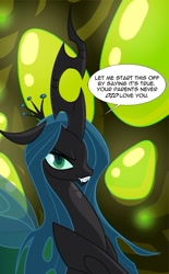 Size: 462x747 | Tagged: safe, artist:tarajenkins, queen chrysalis, changeling, changeling queen, cupidite, female, solo