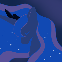 Size: 2000x2000 | Tagged: safe, artist:thespengineer, princess luna, alicorn, pony, eyes closed, minimalist, modern art, portrait, solo