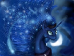 Size: 800x600 | Tagged: safe, artist:starbolt22, princess luna, alicorn, pony, female, horn, mare, simple background, solo