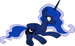 Size: 5000x3081 | Tagged: safe, artist:kp-shadowsquirrel, artist:theponymuseum, princess luna, alicorn, pony, plot, simple background, smiling, solo, transparent background, vector