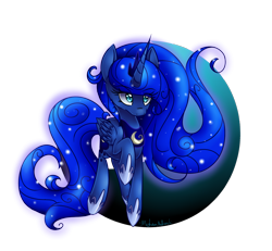 Size: 1300x1200 | Tagged: safe, artist:lemon-heartss, princess luna, alicorn, pony, abstract background, ethereal mane, female, mare, solo, starry mane