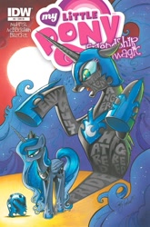 Size: 659x1000 | Tagged: safe, artist:andypriceart, idw, nightmare moon, princess luna, alicorn, pony, comic cover, cover, forever alone