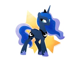 Size: 800x677 | Tagged: safe, artist:naroclie, princess luna, alicorn, pony, female, horn, mare, simple background, solo, white background