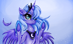 Size: 854x512 | Tagged: safe, artist:silvercommando, princess luna, alicorn, pony, female, horn, mare, s1 luna, solo