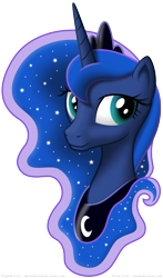 Size: 4000x6800 | Tagged: safe, artist:lightbulbclouds, artist:yanoda, princess luna, alicorn, pony, absurd resolution, bust, portrait, simple background, solo, transparent background, vector