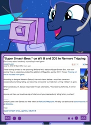 Size: 563x771 | Tagged: safe, princess luna, alicorn, pony, exploitable meme, gamer luna, megaman, super smash bros., super smash bros. 4, tv meme