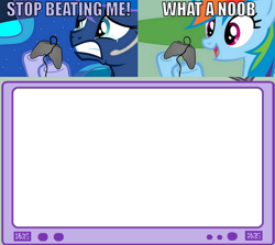 Size: 782x698 | Tagged: safe, princess luna, rainbow dash, alicorn, pegasus, pony, exploitable, exploitable meme, gamer luna, gamer meme, gamerdash, template, tv meme