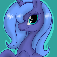 Size: 200x200 | Tagged: safe, artist:pijinpyon, princess luna, alicorn, pony, portrait, s1 luna, solo, younger