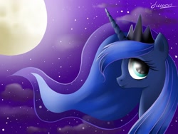 Size: 2500x1875 | Tagged: safe, artist:vird-gi, princess luna, alicorn, pony, detailed background, female, mare, solo