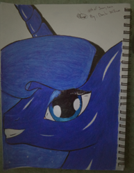 Size: 1000x1295 | Tagged: safe, artist:danteincognito, princess luna, alicorn, pony, sketchbook, solo, traditional art