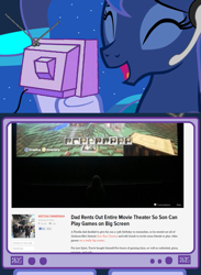 Size: 563x769 | Tagged: safe, princess luna, alicorn, pony, exploitable meme, female, gamer luna, horn, mare, tv meme