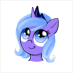 Size: 515x514 | Tagged: safe, artist:thecheeseburger, princess luna, alicorn, pony, simple background, solo, woona