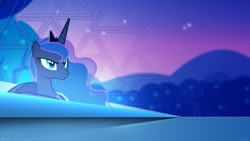 Size: 1920x1080 | Tagged: safe, artist:derplight, artist:karl97885, princess luna, alicorn, pony, solo, triangle, vector, wallpaper