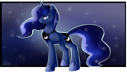 Size: 2328x1328 | Tagged: safe, artist:mrxbluexkarlyle, princess luna, alicorn, pony, female, gradient background, horn, mare, solo