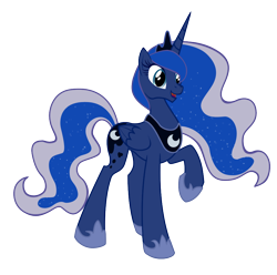 Size: 902x894 | Tagged: safe, artist:icelion87, princess luna, alicorn, pony, raised hoof, simple background, solo, transparent background, vector