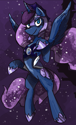 Size: 765x1254 | Tagged: safe, artist:herny, princess luna, alicorn, pony, armor, luna-afterdark, night guard, solo