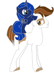 Size: 765x1045 | Tagged: safe, artist:youwillneverkno, pipsqueak, princess luna, alicorn, pony, female, lunapip, male, older, ponies riding ponies, role reversal, shipping, simple background, straight, younger