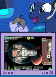 Size: 563x769 | Tagged: safe, princess luna, alicorn, pony, exploitable meme, ftl, gamer luna, gamer meme, meme, obligatory pony, tv meme