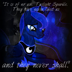 Size: 420x420 | Tagged: safe, edit, edited screencap, screencap, princess luna, alicorn, pony, luna eclipsed, cropped, feels, princess, sad, solo