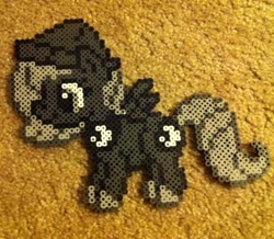 Size: 540x471 | Tagged: safe, artist:prettypixelations, princess luna, alicorn, pony, cute, filly, perler beads, photo, solo, woona