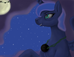 Size: 803x619 | Tagged: safe, artist:colorlesscupcake, princess luna, alicorn, pony, female, horn, mare, simple background, solo