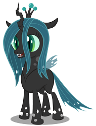 Size: 761x1000 | Tagged: safe, artist:manateemckenzie, queen chrysalis, changeling, changeling queen, nymph, cute, cutealis, female, simple background, transparent background