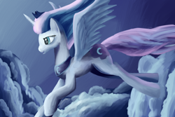 Size: 1500x1000 | Tagged: safe, artist:khyperia, princess luna, alicorn, pony, detailed background, female, mare, solo