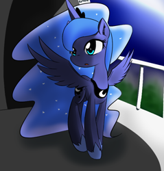 Size: 650x680 | Tagged: safe, artist:ranban, princess luna, alicorn, pony, female, horn, mare, pixiv, solo