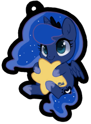 Size: 603x816 | Tagged: dead source, safe, artist:suikuzu, princess luna, alicorn, pony, chibi, custom, cute, filly, lunabetes, simple background, solo, stars, tangible heavenly object, transparent background, woona