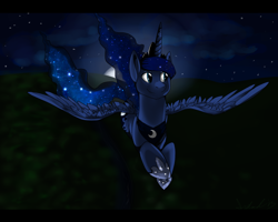 Size: 1000x800 | Tagged: safe, artist:catnlp, princess luna, alicorn, pony, female, horn, mare, simple background, solo