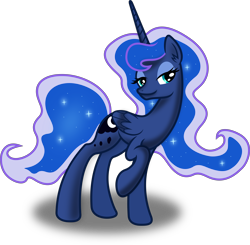 Size: 10214x10000 | Tagged: safe, artist:kp-shadowsquirrel, artist:theponymuseum, princess luna, alicorn, pony, .svg available, absurd resolution, missing accessory, simple background, soft shading, solo, transparent background, vector