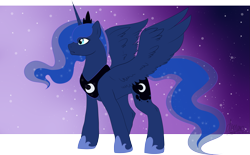 Size: 3025x1876 | Tagged: safe, artist:mrxbluexkarlyle, princess luna, alicorn, pony, female, horn, mare, simple background, solo