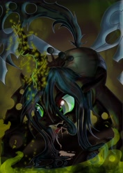 Size: 3508x4961 | Tagged: safe, artist:toonlancer, queen chrysalis, changeling, changeling queen, female