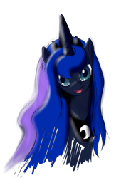 Size: 2001x2721 | Tagged: safe, artist:spacehunt, princess luna, alicorn, pony, cute, laughing, sketch, smiling, solo