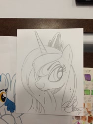 Size: 768x1024 | Tagged: safe, artist:andypriceart, princess luna, alicorn, pony, female, horn, mare, solo, traditional art