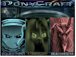Size: 1530x1152 | Tagged: safe, discord, queen chrysalis, changeling, changeling queen, draconequus, female, starcraft