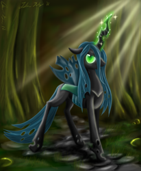 Size: 1000x1213 | Tagged: safe, artist:lobana, queen chrysalis, changeling, changeling queen, female