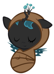 Size: 368x500 | Tagged: safe, queen chrysalis, changeling, changeling queen, baby, female